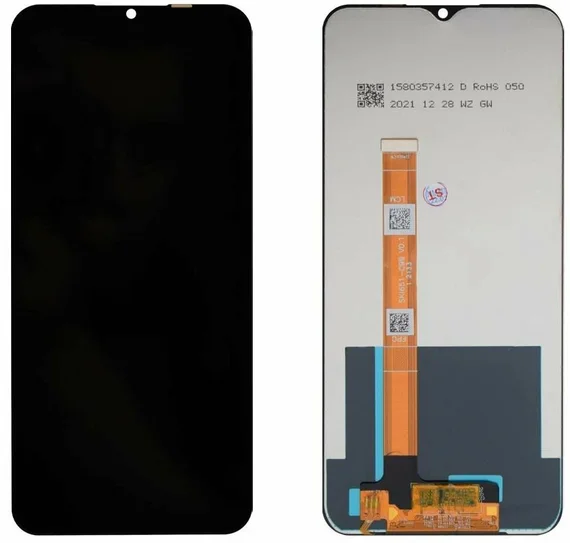 Дисплей для Realme C25s (RMX3195) / Oppo A16 (CPH2269) / C25 / A16 2020 / A16S / A16K / A54S / A56 в сборе с тачскрином на рамке (Black)