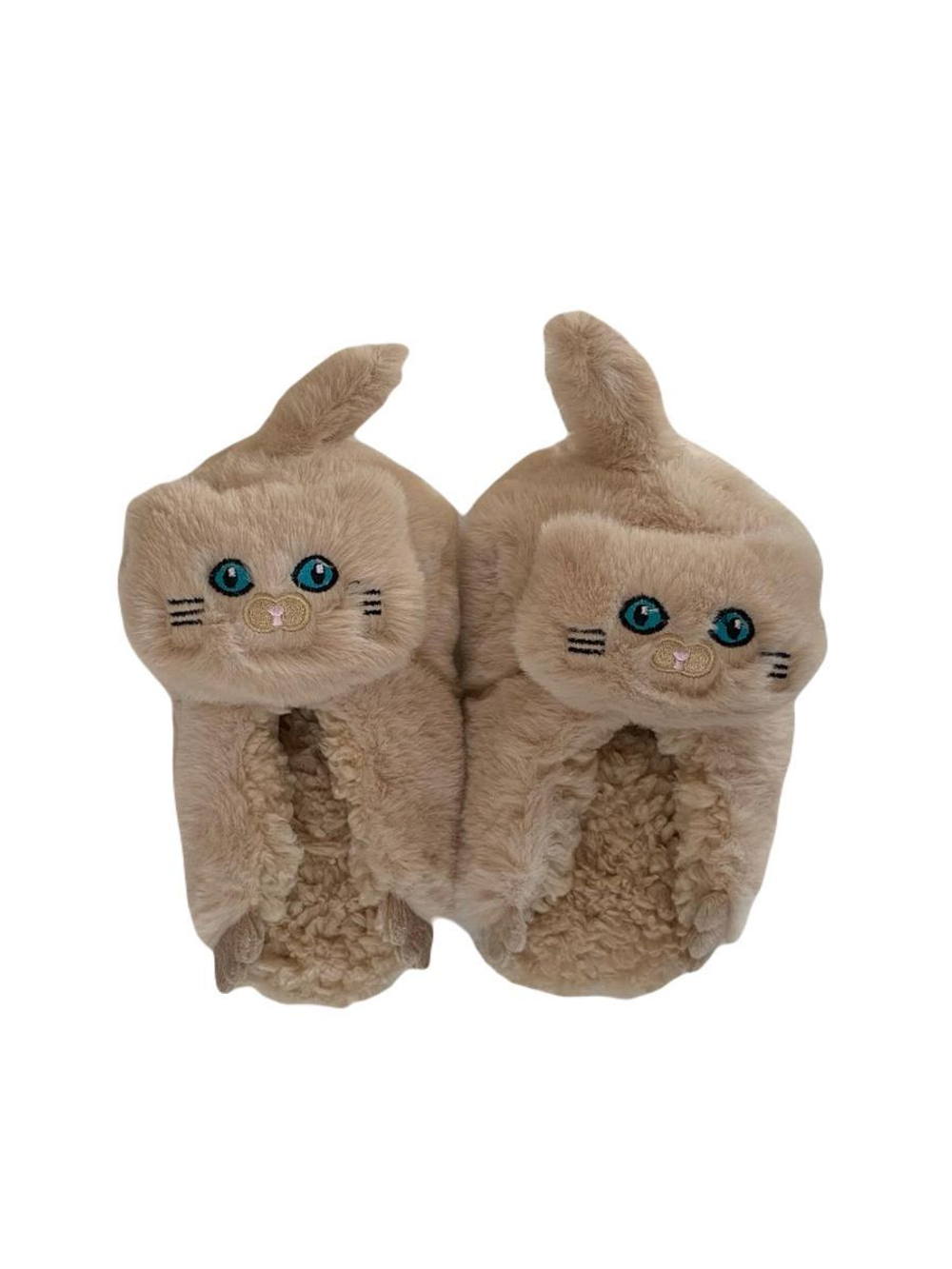 Тапочки детские Лиана, кигуруми Котики, темно-серый, 10-12 лет 21-22,5 см