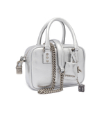 Кожаная сумка-трапеция BOWLING BAG MINI SHEEP NAPPA L Pinko - серебряный(102791 A0F8)