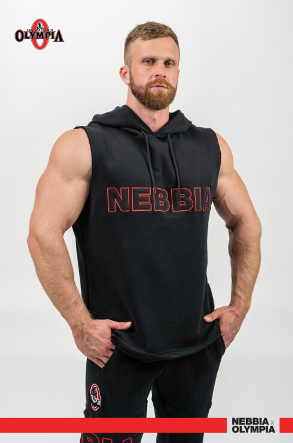 Толстовка без рукавов SLEEVELESS HOODIE SWEATSHIRT IRON BEAST 710 Черная