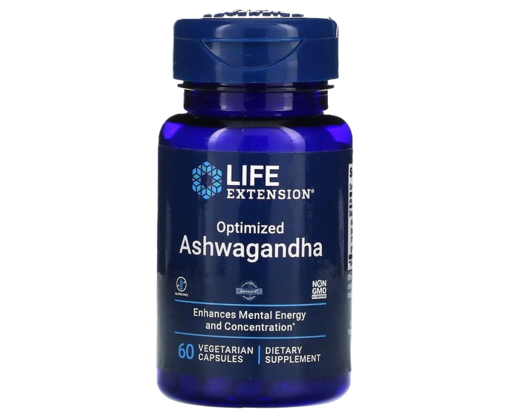 Life Extension Optimized Ashwagandha 60 вегетарианских капсул