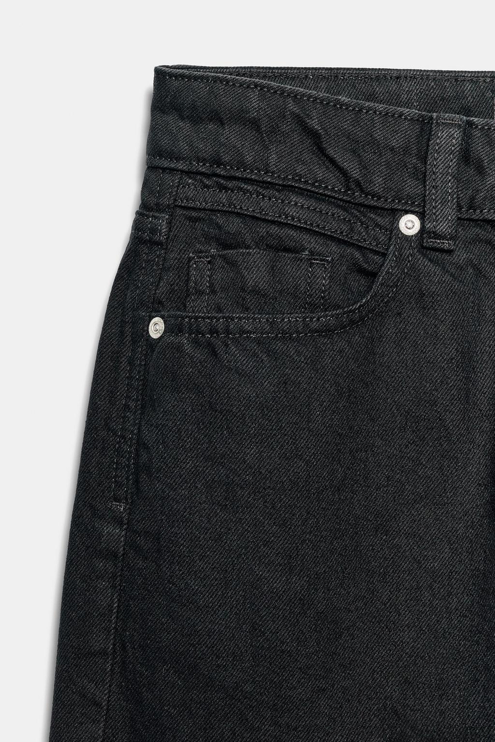 ZARA ДЖИНСЫ Z1975 REGULAR FIT LONG LENGTH С ВЫСОКОЙ ПОСАДКОЙ, ЧЕРНЫЙ