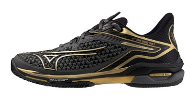 Мужские кроссовки теннисные Mizuno Wave Exceed Tour 6 CC 10TH - black/iron gate gold