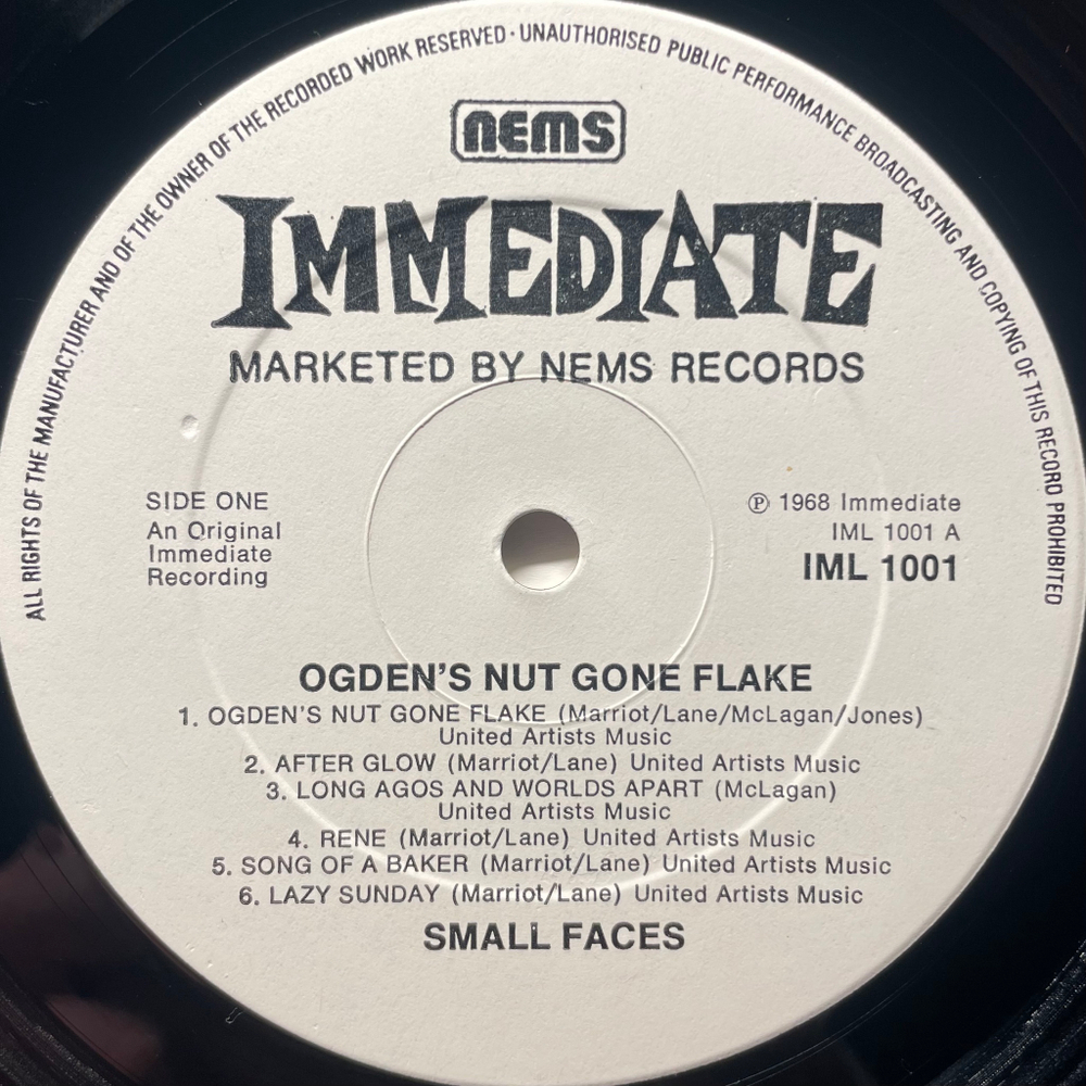 Small Faces ‎– Ogdens' Nut Gone Flake (Англия 1975г.)