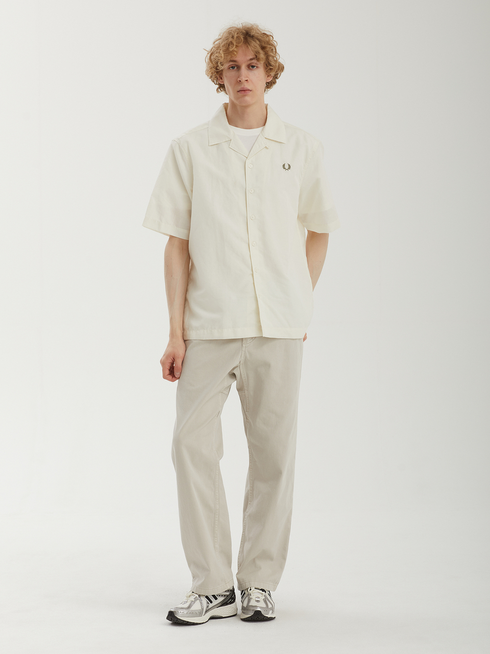 Мужская Рубашка Linen Blend Revere Collar