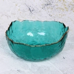 Салатник стеклянный «ICE CRYSTAL» 16см морской