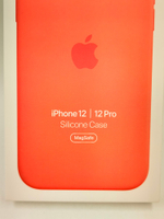 Силиконовый чехол Apple iPhone 12 / 12 Pro с MagSafe, цитрусово-розовый, MHL03 (Из Финляндии)