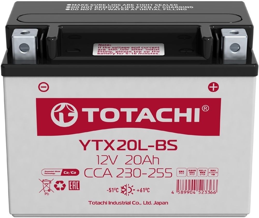 TOTACHI YTX20L-BS аккумулятор TOTACHI YTX20L-BS аккумулятор