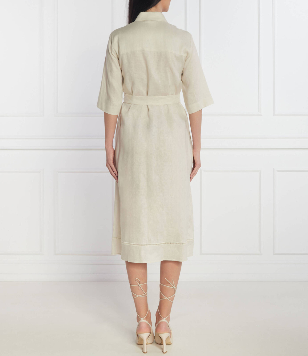 Льняное платье NOCINO Max Mara Leisure - бежевый(162210286)