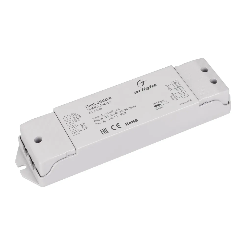 Диммер SMART-DIM105 (12-48V, 8A, TRIAC) (Arlight, IP20 Пластик, 5 лет) Диммер SMART-DIM105 (12-48V, 8A, TRIAC) (Arlight, IP20 Пластик, 5 лет)