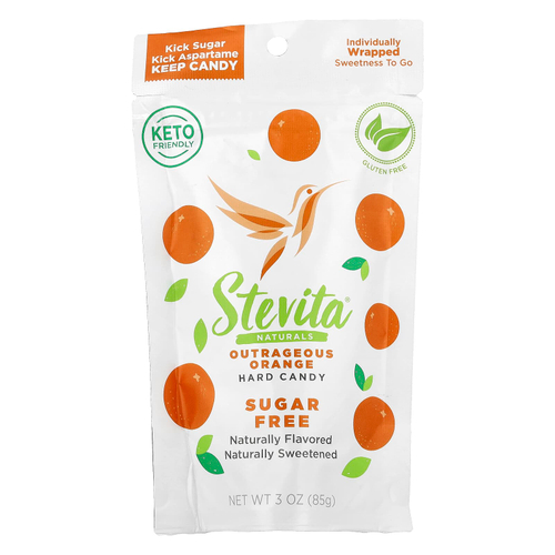 Stevita Naturals, Naturals, леденцы без сахара, со вкусом апельсина, 85 г (3 унции)