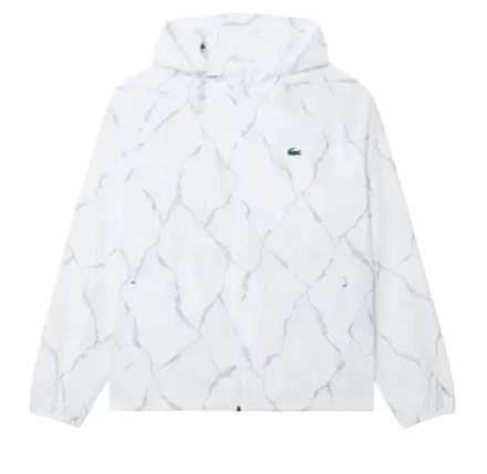 Куртка теннисная Lacoste Reflective Crocodile Print - white