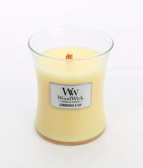 Лемонграсс и лилия, ароматическая свеча, WoodWick