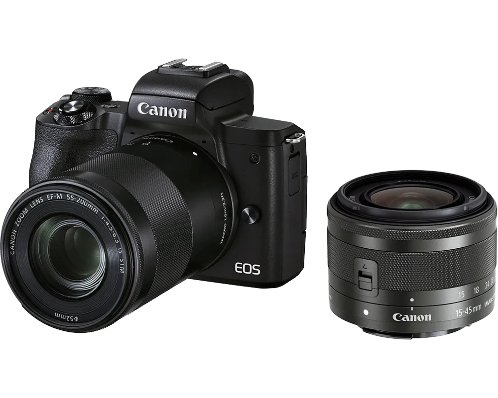 Беззеркальная камера Canon EOS M50 Mark II Kit EF-M 15-45mm IS STM и EF-M 55-200mm f/4.5-6.3 IS STM