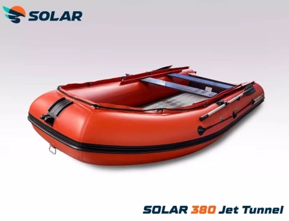 Лодка надувная моторная solar-380 jet tunnel