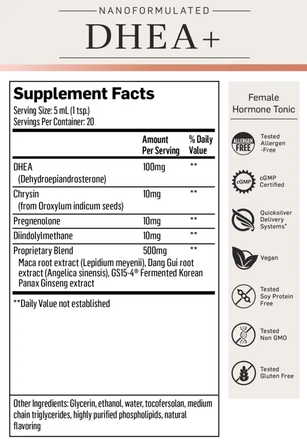 Nanoformulated DHEA + 100 мл Quicksilver Scientific