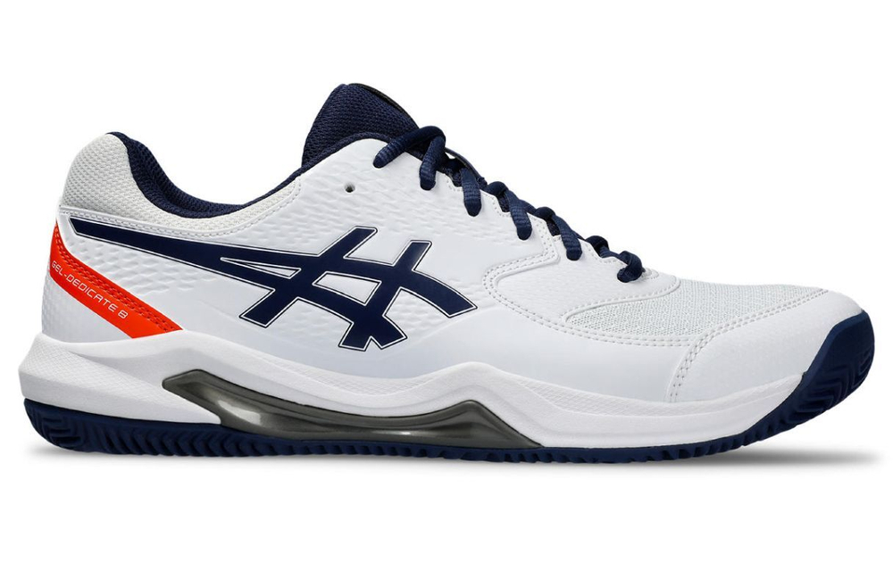 Мужские кроссовки теннисные Asics Gel-Dedicate 8 Clay - white/blue expanse