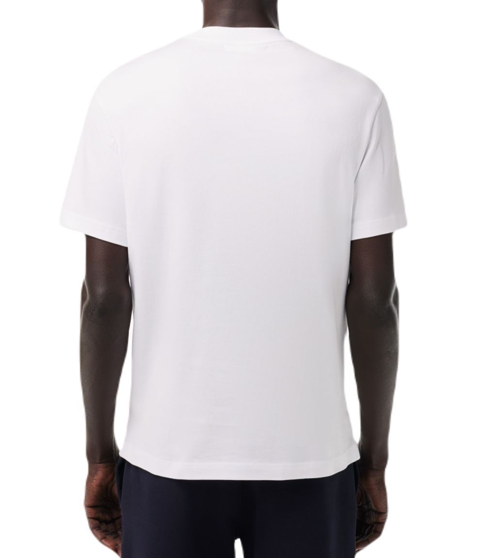 Мужская теннисная футболка Lacoste Heavy Cotton Tennis Ball Print T-Shirt - белый