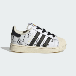 Adidas Adidas Кроссовки с эластичными шнурками Pokemon Superstar II, белый/черный