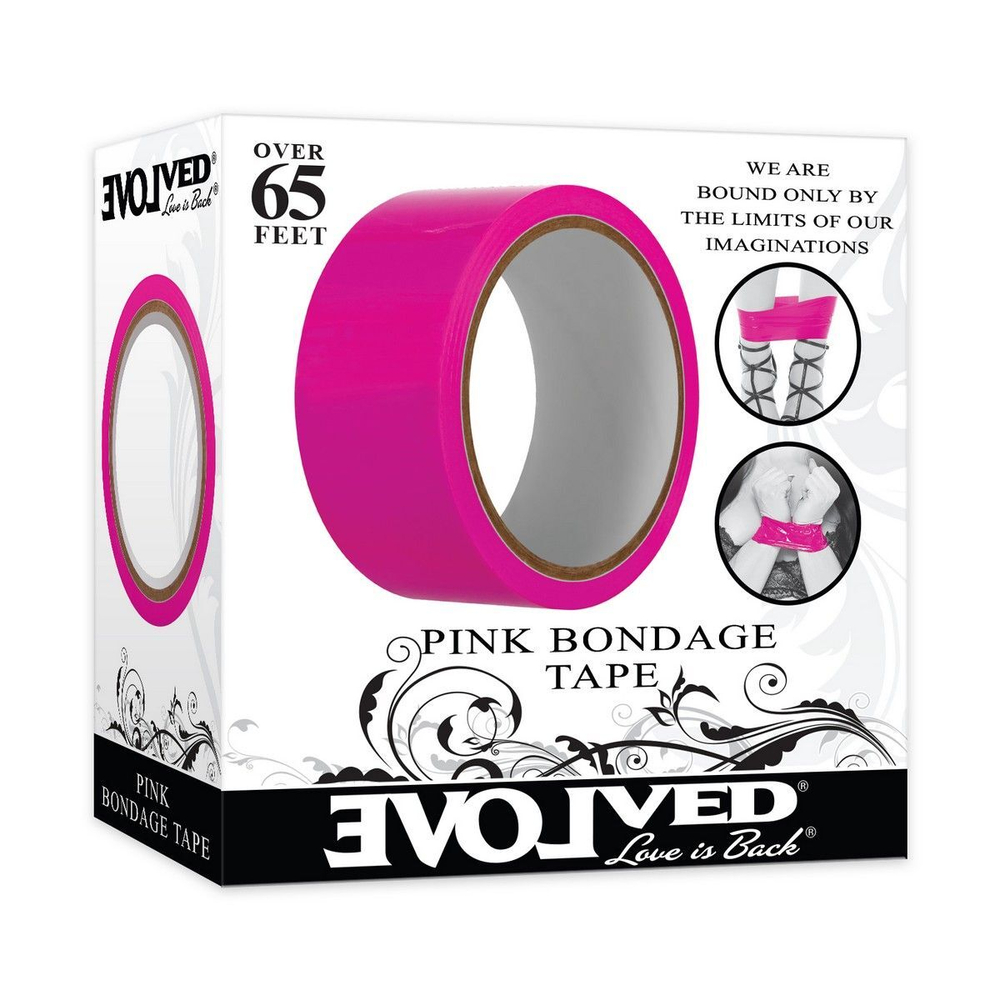 Розовая лента для бондажа Pink Bondage Tape - 20 м. (Цвет: розовый)