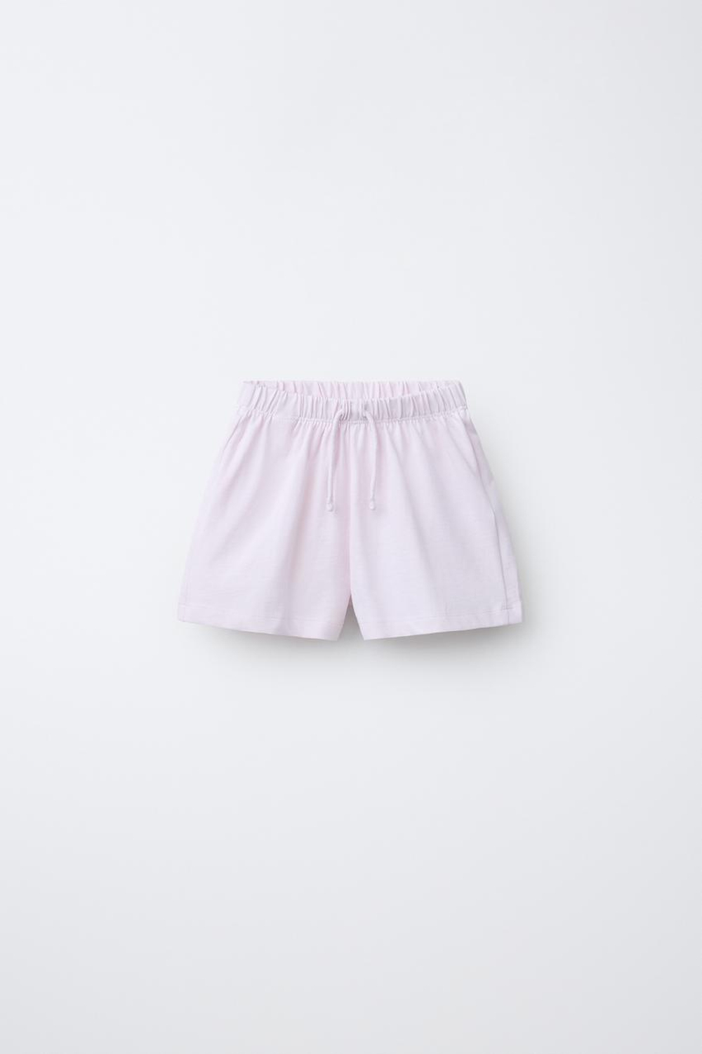 ZARA БАЗОВЫЕ ШОРТЫ, РОЗОВЫЙ