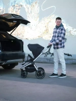 Коляска детская "FLEX GRAND" (2в1) RA072 Midnight Black + сумка