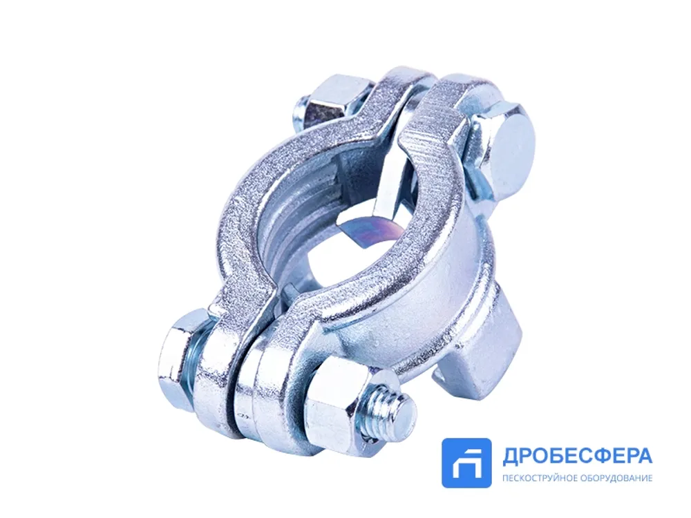 Хомут силовой двухболтовый сталь SK 29 1/2" с фиксаторами
