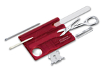 Швейцарская карточка Victorinox SwissCard Nailcare прозрачный красный, 0.7240.T