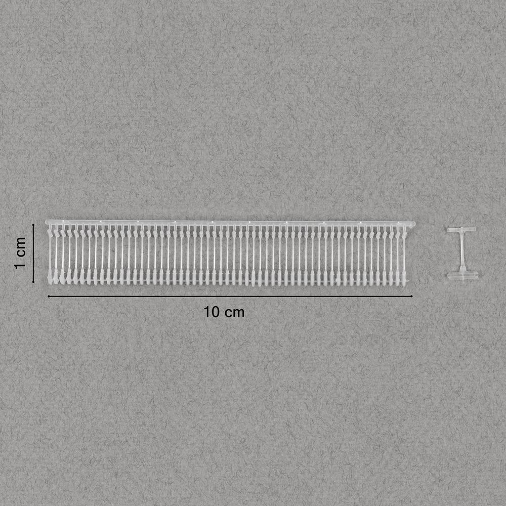 Держатели этикеток к этикет пистолету 10 мм, 5000 шт, прозрачный, Micron TPS-01