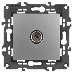 Розетка ЭРА Elegance 14-3101-03 TV одиночная IP20 алюминий | Эра Elegance
