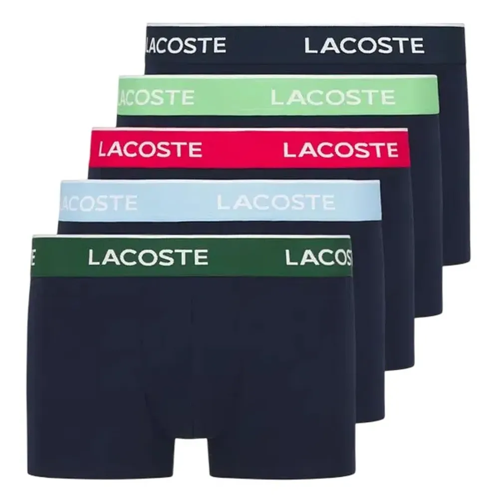 Мужские спортивные боксеры Lacoste Stretch Cotton 5P - navy blue
