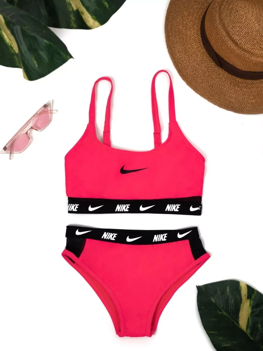 купальник раздельный спортивный с топом NIKE