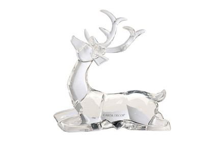 Статуэтка 21x11x25см Garda Decor Олень прозрачная