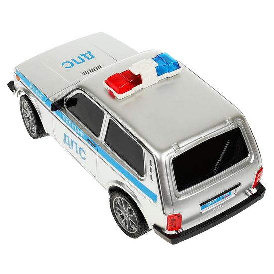 Машина р/у LADA ПОЛИЦИЯ 4x4 18 см, свет, сер, кор. Технопарк