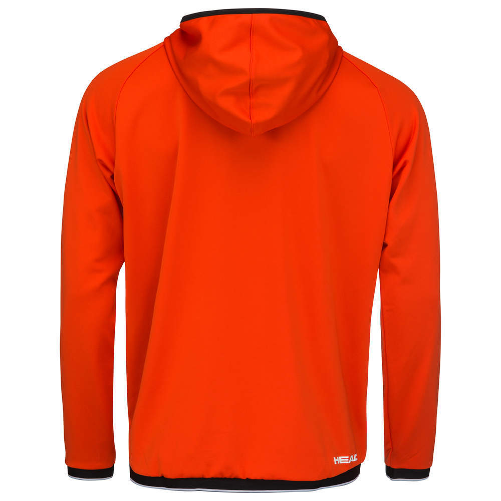 Кофта для мальчика теннисная Head TOPSPIN Hoodie B - tangarine/print vision