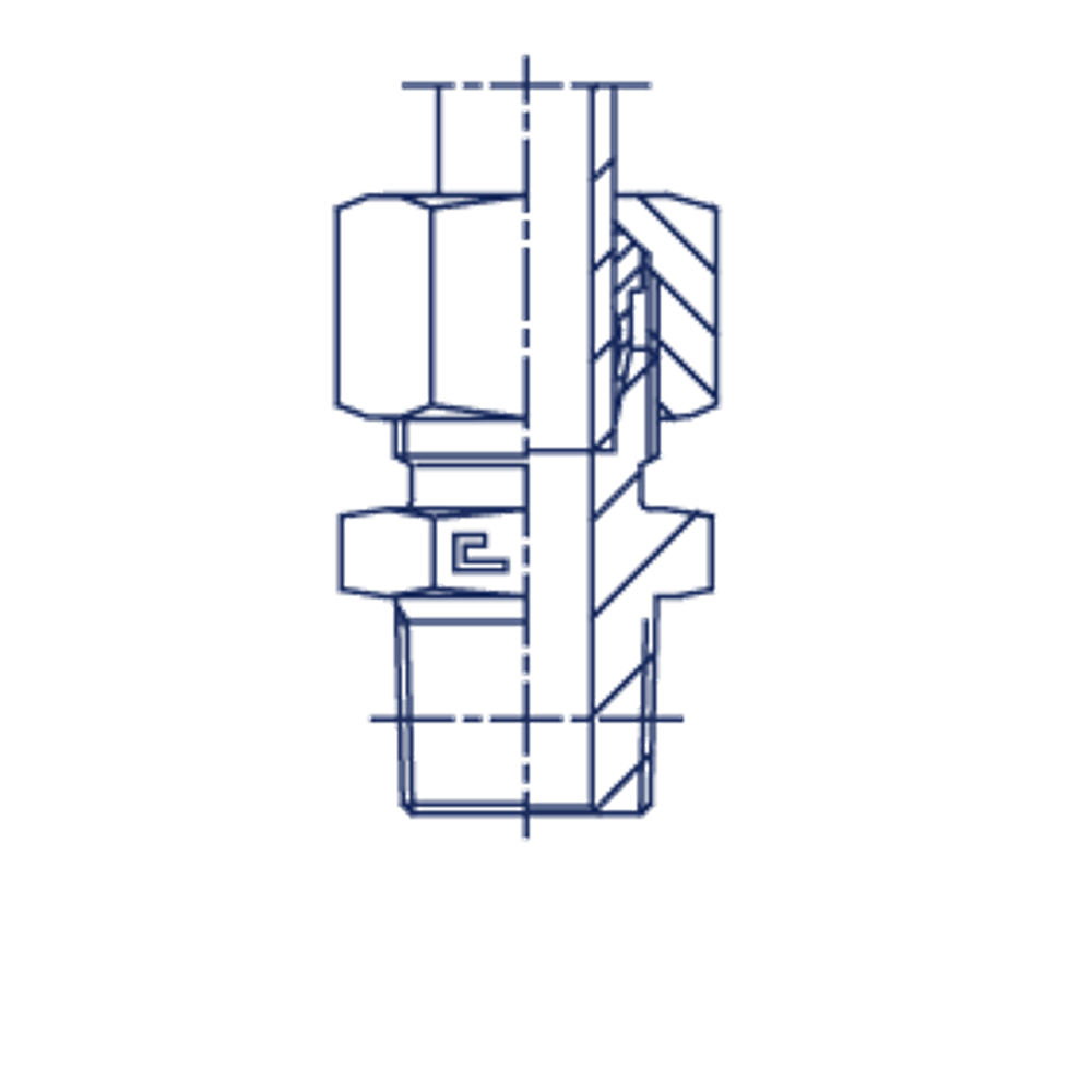 Штуцер FC DS08 NPT 1/4 (в сборе, B4)