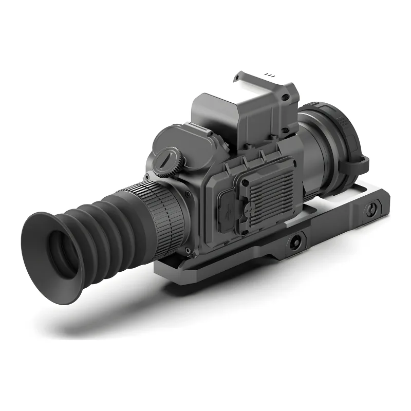 Прицел тепловизионный LZIRTEK Perun 650L, 640x512, D50, с дальномером - вид сзади сбоку со стороны окуляра