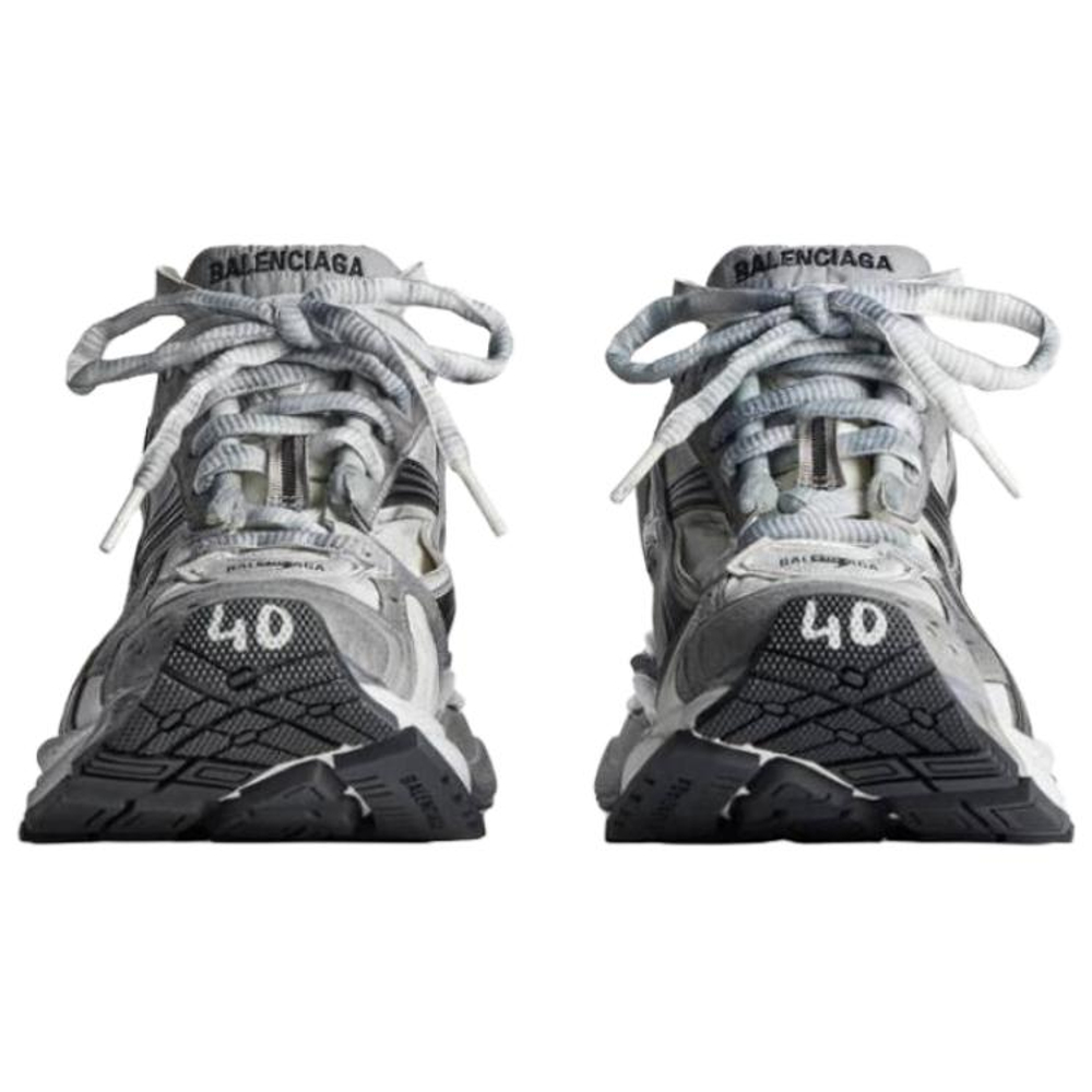 Balenciaga Runner Sneakers "Grey White Black Nylon And Suede Like Fabric"