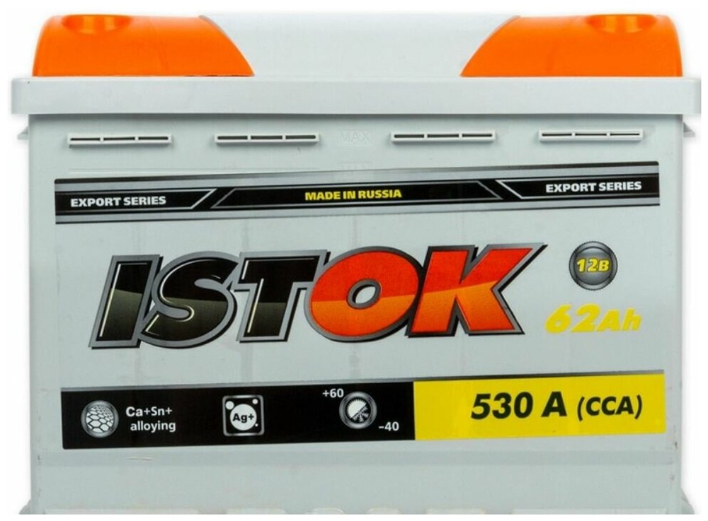 Аккумулятор ISTOK 60 А/ч обратный R+ 242x175x190 L2 EN 510 А