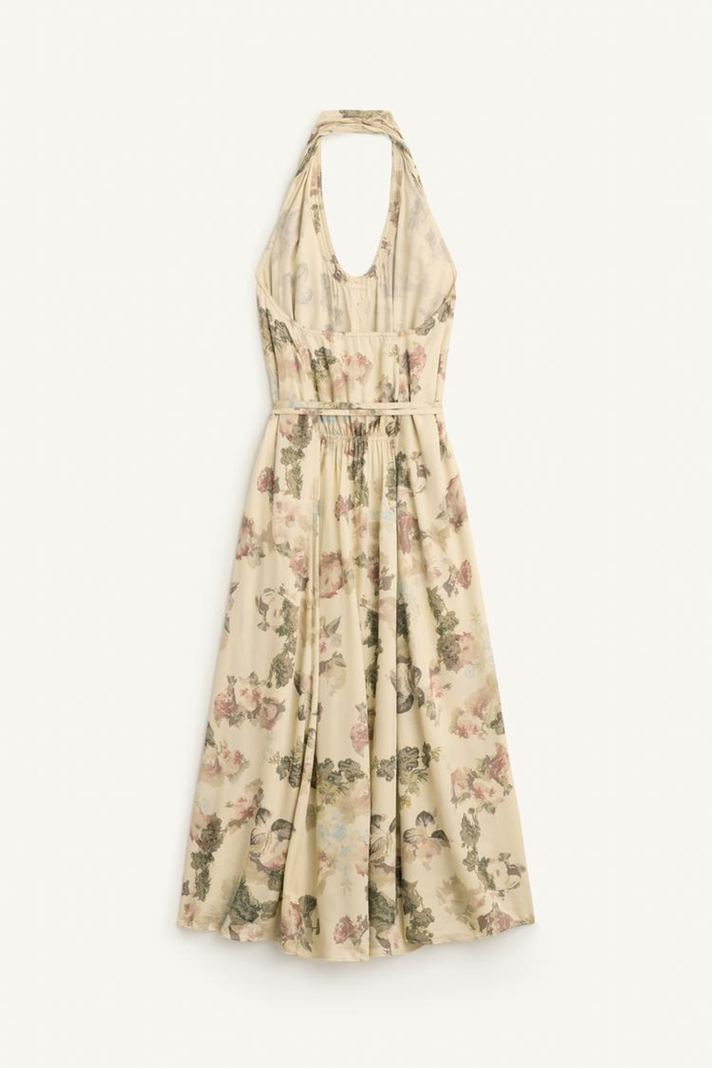 ZARA ПЛАТЬЕ МИДИ ИЗ ВИСКОЗЫ, С ПРИНТОМ