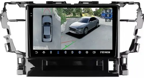 Магнитола для Toyota Alphard 30, Vellfire 2015-2023 (менее 10 динамиков, правый руль) - Teyes CC3-2K-360 монитор 10.36" 2K QLED на Android 10, Быстрая, CarPlay, 4G SIM-слот, 4 камеры в комплекте