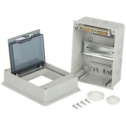 Корпус пластиковый навесной ЭРА SIMPLE КМПн-5 IP65 серый | Корпуса пластиковые распределительные герметичные