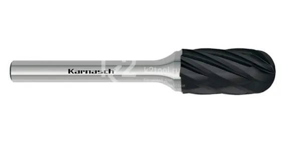 Борфреза твердосплавная Karnasch форма C, 2х11х3х38 мм, насечка HP-7 по алюминию, покрытие Black-Tec, арт. 11.5025-020