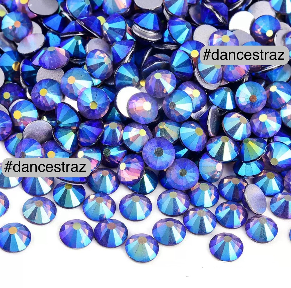 Стразы клеевые, Tanzanite AB, P40, SS16, 1440, (F2)