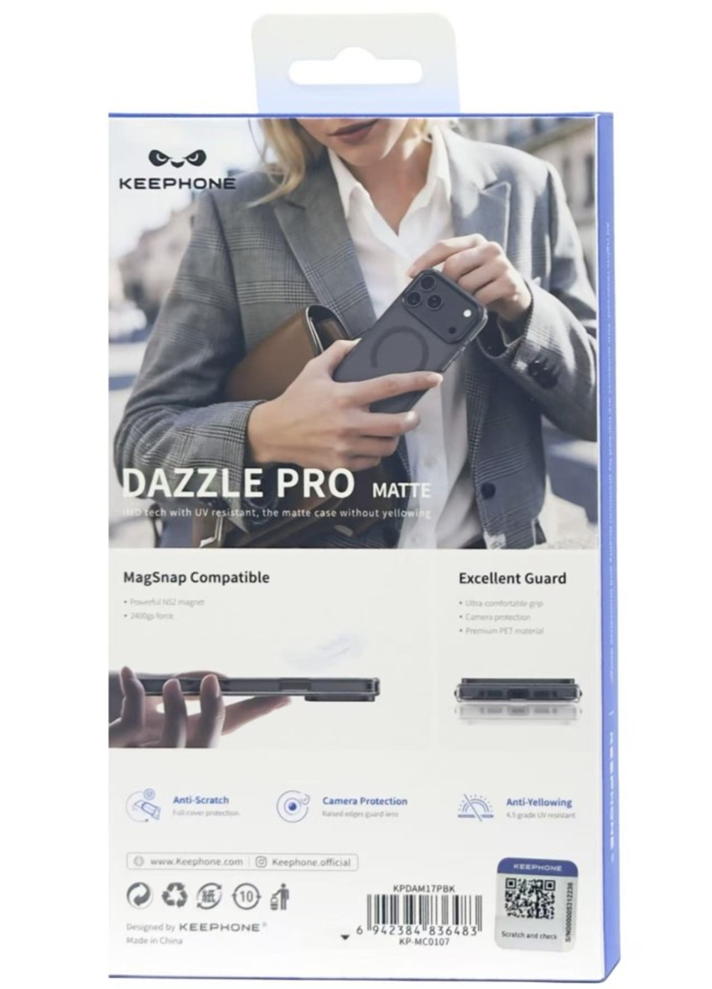 Накладка для i-Phone 17 Pro Keephone Dazzle Pro MagSnap черный