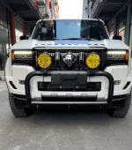 Кенгурятник с доп светом для Toyota Land Cruiser 250 LC250 2023+ Тойота крузер крузак защита картера противотуманники дуга бампера