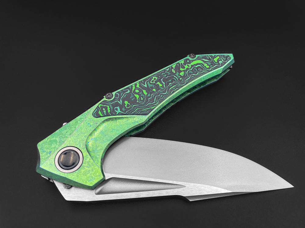 Складной нож Guerrero [M390 green CrystalTi green carbon]
