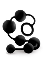 Черная анальная цепочка Black Anal Beads - 40,6 см. (Цвет: черный)
