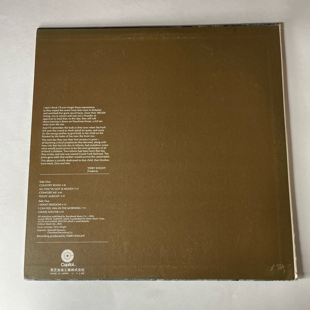 Винтажная виниловая пластинка LP Grand Funk Railroad Survival (Япония 1971) (Без Оби) (3 фото)