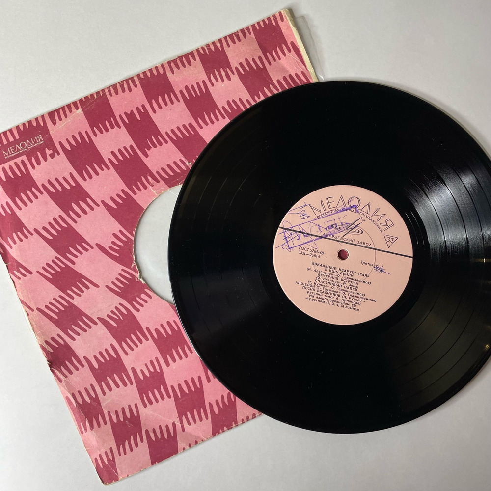 Винтажная виниловая пластинка LP Вокальный Квартет Гая, Удивительная Жизнь (СССР 1969)